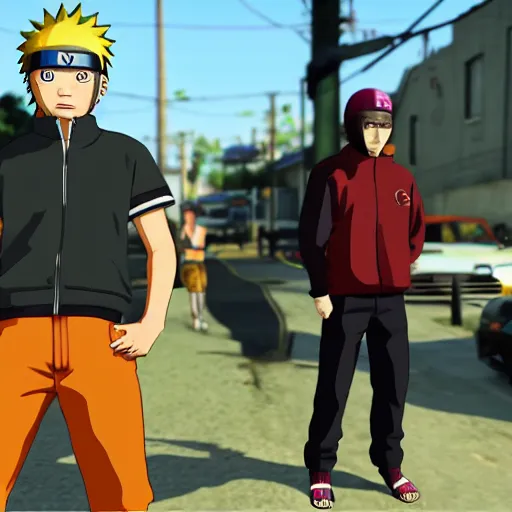 Prompt: Naruto in GTA V