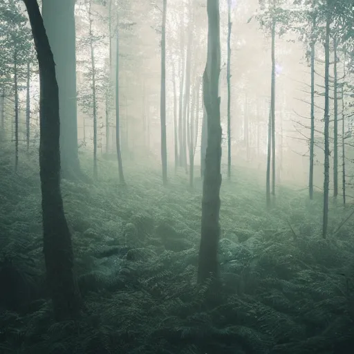 Prompt: forest in the morning light, by Elsa Bleda, hyper detailed