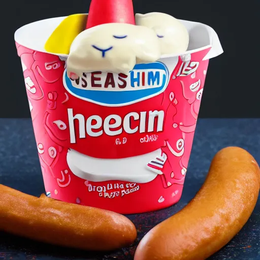 Image similar to an icecream with hot dog taste,