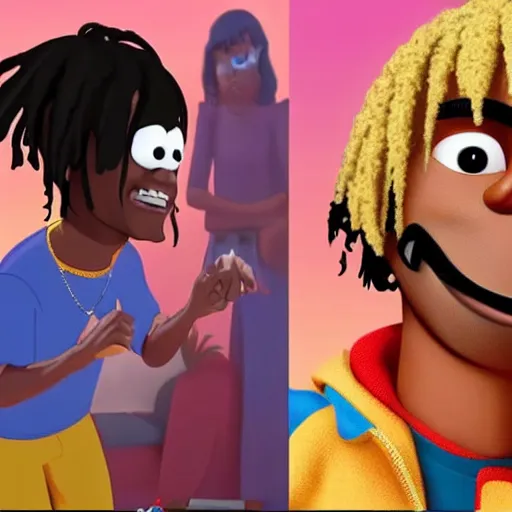 Prompt: Rapper Chief Keef Seen I’m Pixar animated movie 4k quality super realistic