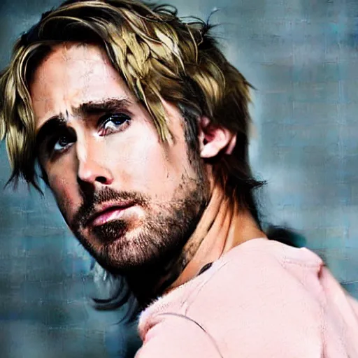 Image similar to Man looking like Ryan Gosling werewolf anime