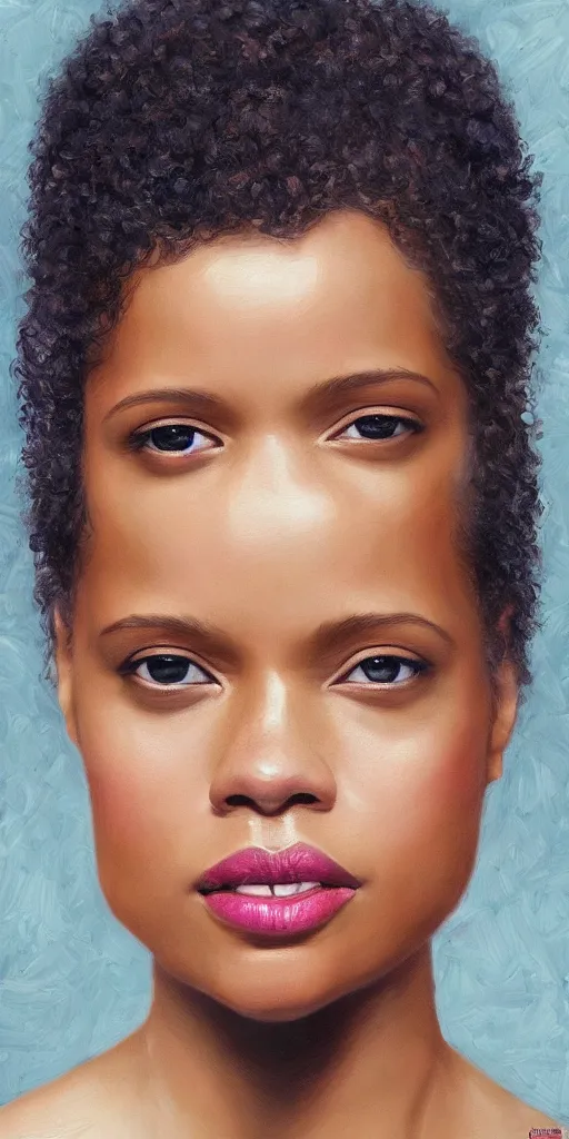 Image similar to gugu mbatha - raw, face, beauty, photorealistic, artstation