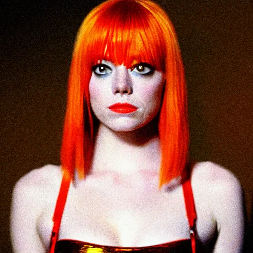 Prompt: Emma Stone as Leeloo In ‘The Fifth Element’