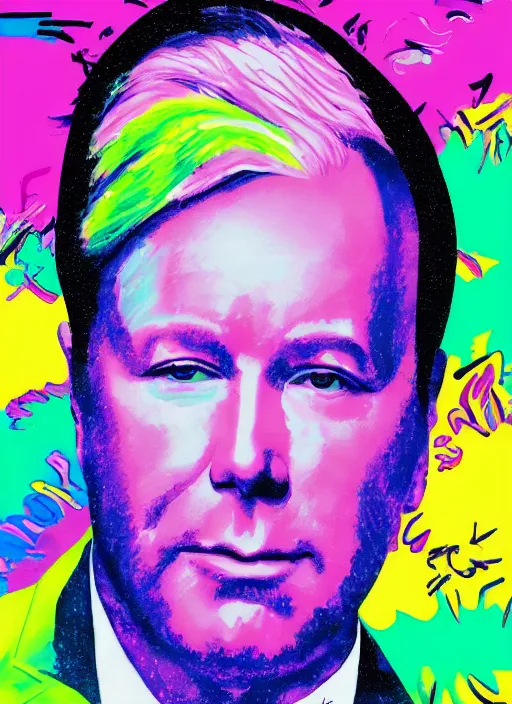 Image similar to alex jones by Zbigniew Brzezinski lisa frank