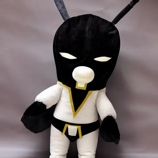 Prompt: cute fumo plush of a masked guard from an oppressive scifi regime