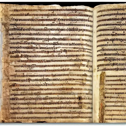 Image similar to ancient greek manuscript about personal computers