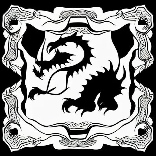 Image similar to vector art of welsh dragon and panda mixed, intercrossed, chimera, adobe illustrator