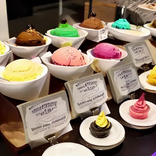 Image similar to a buffet of occult gelato flavours : eternity, immanence, multiplicity, creation, transubstantiation, and more