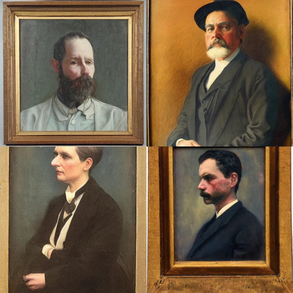 Prompt: a portrait painted in the year 1 9 0 3