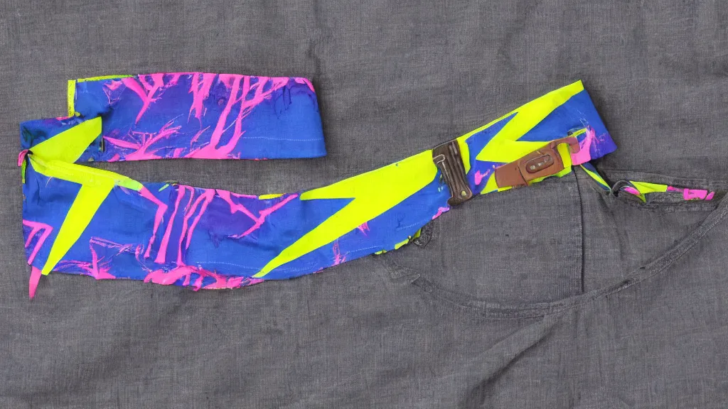 Image similar to glitch art improper lightning bolt waistband