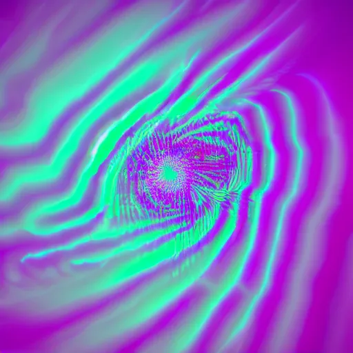 Image similar to purple tornado made of purple light blue neon vaporwave