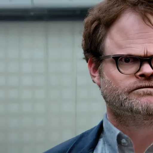 Prompt: !dream 4k cinematic film still of Rainn Wilson in an action movie