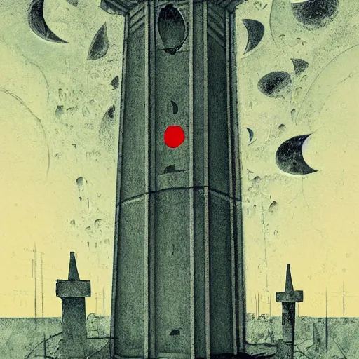 Prompt: the tower tarot card. digital painting, vertical, intricate, beautiful, detailed, grunge, sharp focus, abstract art by kuvshino and el lissitzky and artgerm and kandinsky, trending on artstation. gradient darker to bottom