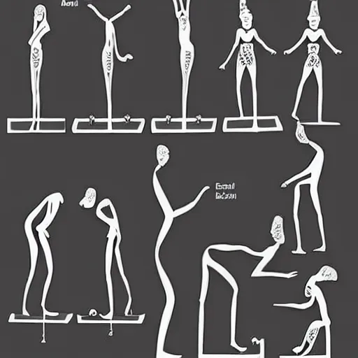 Prompt: ikea instruction sheet for 6 kama sutra positions, detailed diagrams.