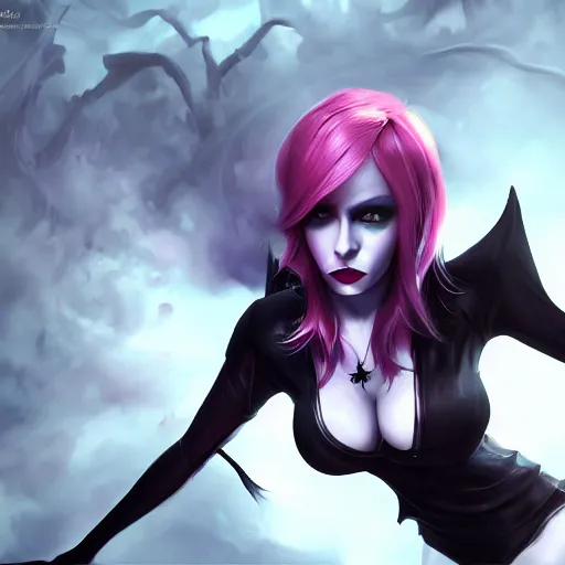 Prompt: coven evelynn wallpaper, league of legends, demonic, demon like, hell, evil, epic fantasy art, trending on artstation, deviantart, high detail, high definiton, ultra realistic, high quality, ultra quality, hyper realistic, 4 k uhd,