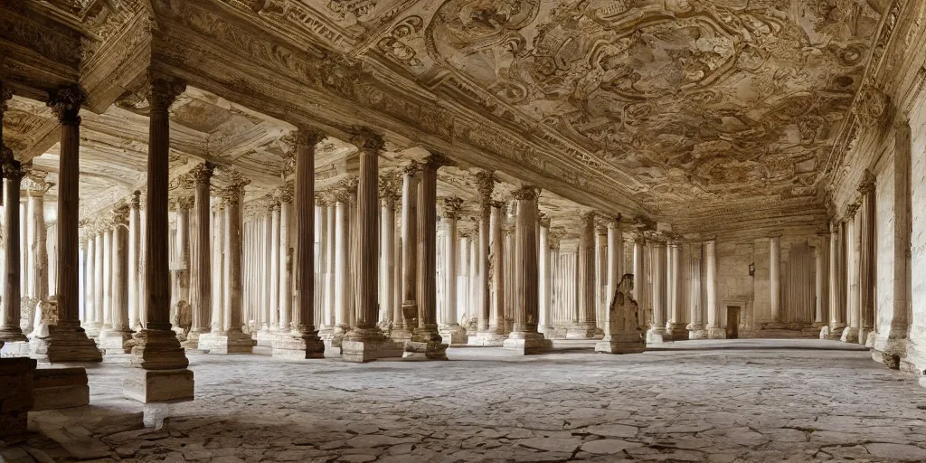 Image similar to enormous roman palace, opulent