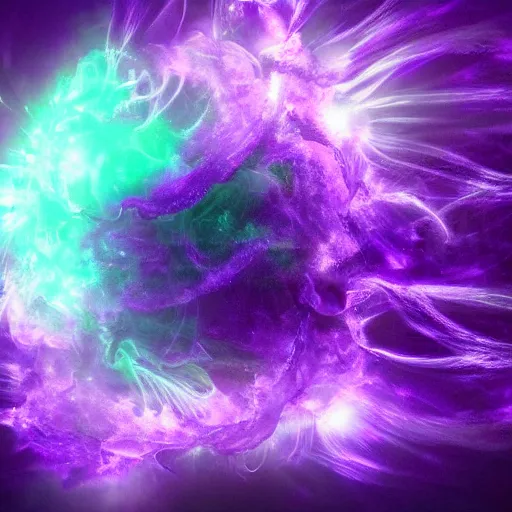 Image similar to a purple aura emanating a purple glow, purple energy, ability image, dark background, digital art