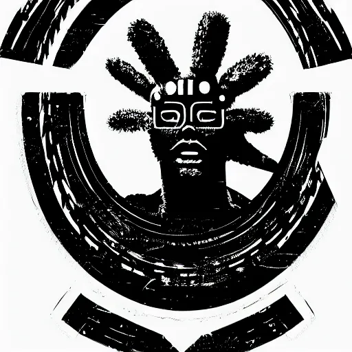 Image similar to jamiroquai logo vector graphic black and white