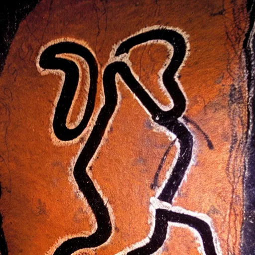 Image similar to shaman, paleolithic cave painting