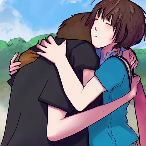 Image similar to teenager girl hugs boy 1 4 yo 1 5 yo innocent love pixiv fanbox