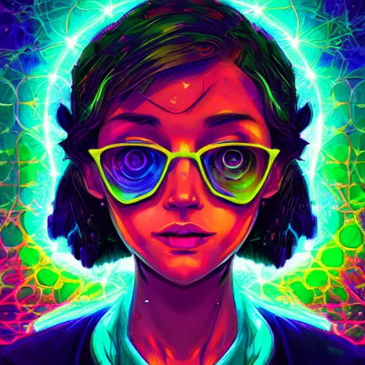 Image similar to skill magic geek inside matrix deepdream radiating a glowing aura stuff loot legends stylized digital illustration video game icon artstation lois van baarle, ilya kuvshinov, rossdraws,