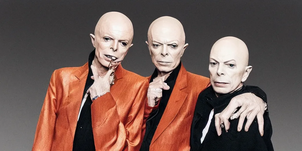 Image similar to david bowie with brian eno, 2 0 4 0 year