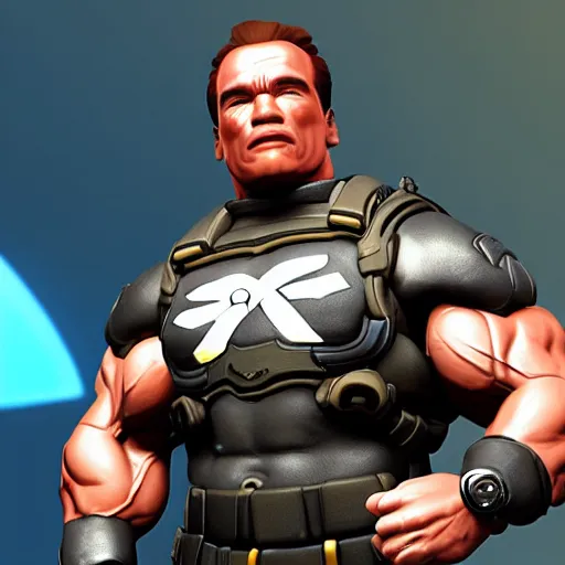 Image similar to a screenshot of arnold schwarzenegger in overwatch