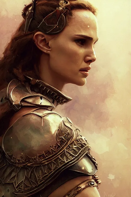 Prompt: natalie portman, legendary warrior, heroic, lord of the rings, tattoos, decorative ornaments, battle armor, by carl spitzweg, ismail inceoglu, vdragan bibin, hans thoma, greg rutkowski, alexandros pyromallis, perfect face, fine details, realistic shading photorealism