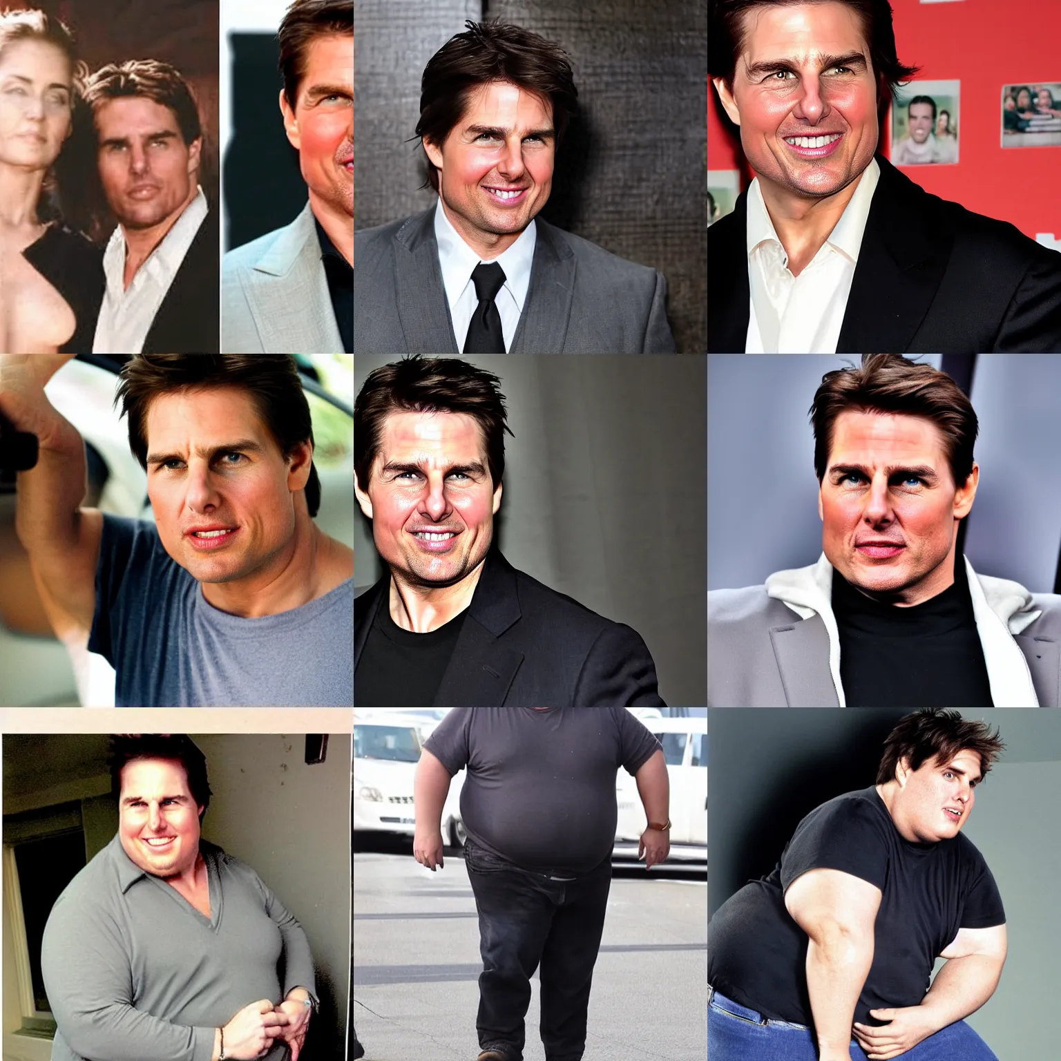Prompt: photo of morbidly obese Tom Cruise