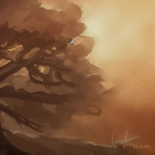 Prompt: digital painting of cedar of lebanon in the shape of a masculine strong man, abstract, post processing, ultra detailed, trending on artstation