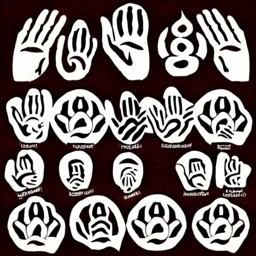 Image similar to a set of 9 powerful mudras