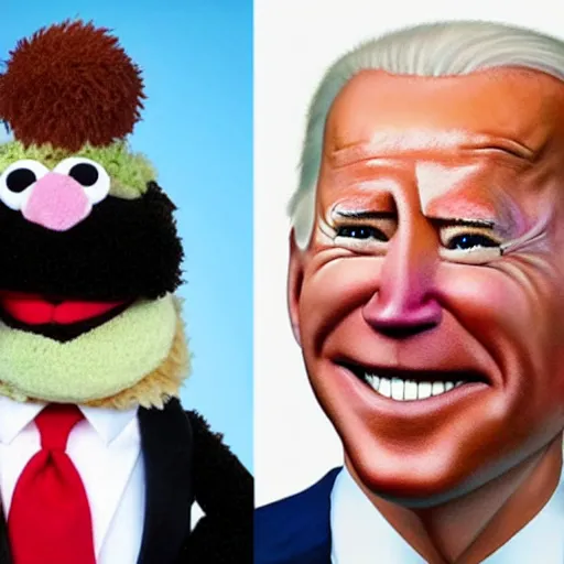 Image similar to joe biden as a muppet