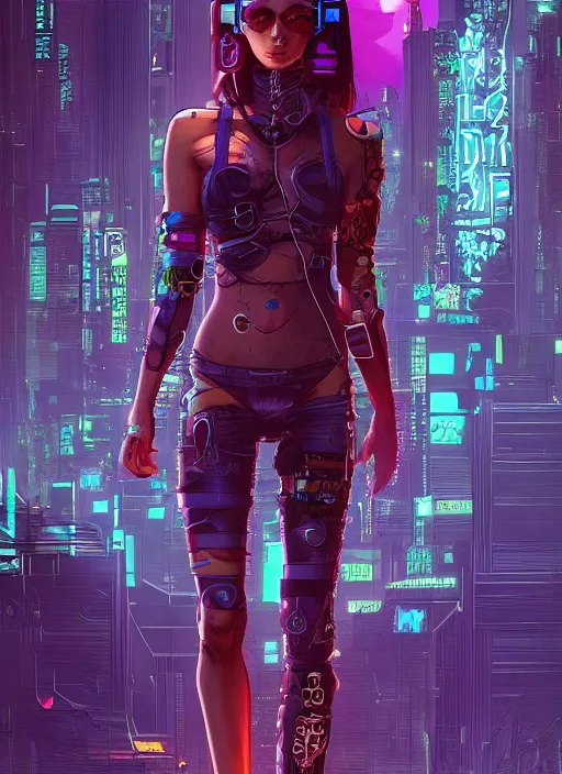 Image similar to a gorgeous cyberpunk hacker, centered in the frame, cyberpunk concept art by Jean Giraud and josan gonzales, digital art, highly detailed, intricate, sci-fi, sharp focus, Trending on Artstation HQ, deviantart, 4K UHD image