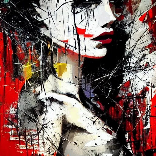 Image similar to abstract painting by russ mills