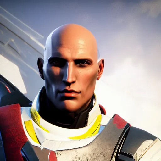 Image similar to destiny 2 zavala in real life, photo portrait