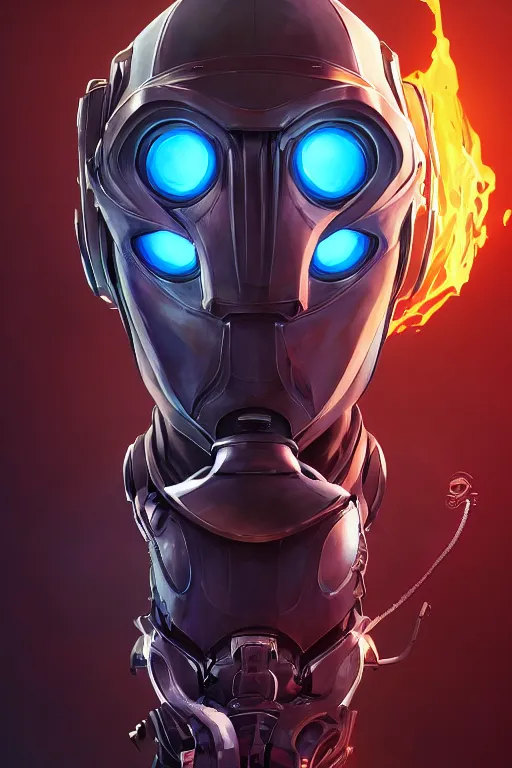 Image similar to epic mask helmet robot ninja portrait stylized as fornite style game design fanart by concept artist gervasio canda, behance hd by jesper ejsing, by rhads, makoto shinkai and lois van baarle, ilya kuvshinov, rossdraws global illumination radiating a glowing aura global illumination ray tracing hdr render in unreal engine 5