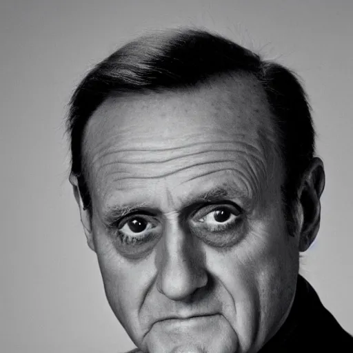 Image similar to a image of Bob Newhart. Head shot.