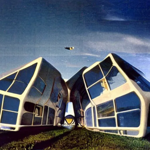 Image similar to futuristic dwelling by buckminster fuller and syd mead, contemporary architecture, photo journalism, photography, cinematic, national geographic photoshoot