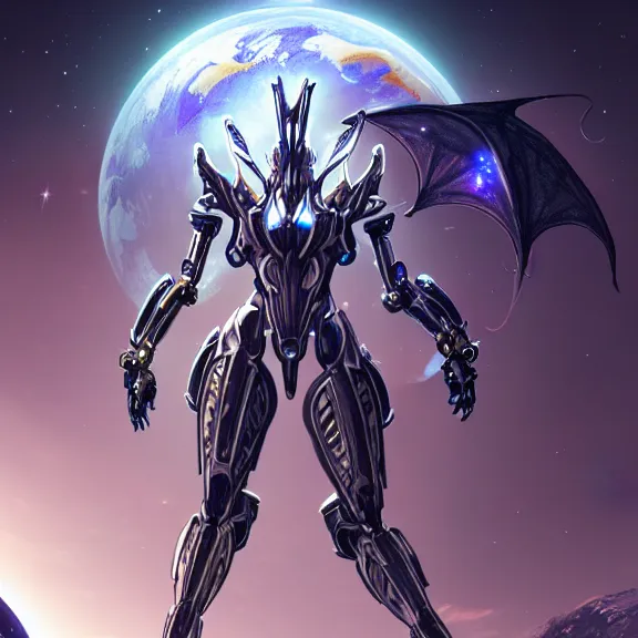 Image similar to giant stunning goddess shot, galactic sized beautiful hot anthropomorphic robot mecha female dragon, floating in space, larger than the planet, holding the earth in her arms, looming over earth, detailed sleek silver armor, epic proportions, epic scale, highly detailed digital art, sci fi, furry art, macro art, dragon art, goddess art, warframe fanart, destiny fanart, anthro, furry, giantess, macro, furaffinity, deviantart, 8k 3D realism