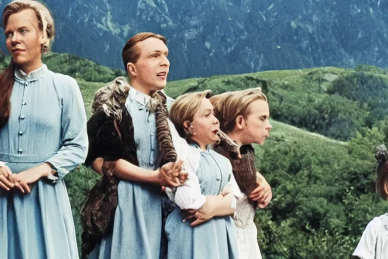 Image similar to still image from the sound of music by david cronenberg