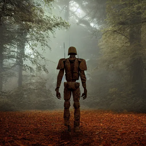 Image similar to a photo of soldier stand across huge alien arachnoid bug like star troopers movie, old road in the forest lomography photo, playstation 5 screenshot, fine details, rain, rtx reflections, fog, night, photorealistic, unreal engine, octane render, volumetric light, featured on cg society, 4 k, 5 0 mm bokeh