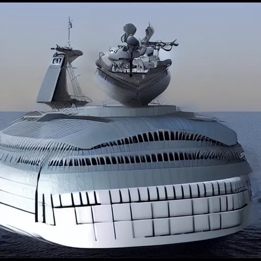 Prompt: The Russian ship. Futuristic style