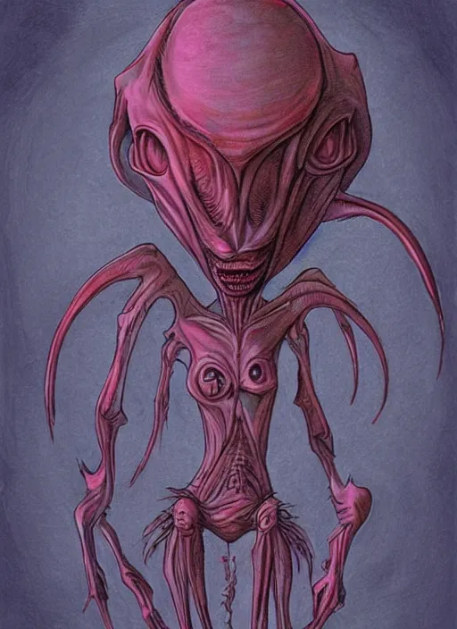 Image similar to alien in the style of barlowe wayne