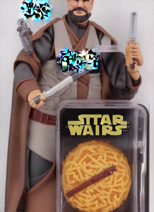 Image similar to star wars black series action figure of guy fieri, toy extremely detailed