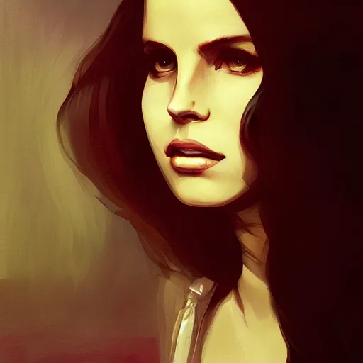 Image similar to Lana del rey in a grunge band oil painting, Tooth Wu, Greg Rutkowski, RPG portrait, dynamic lighting, anime art