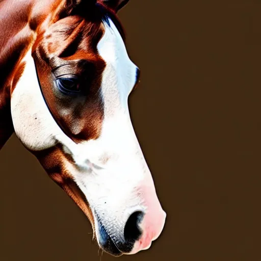 Image similar to a horse with a dog head, realistic photo, 8 k.