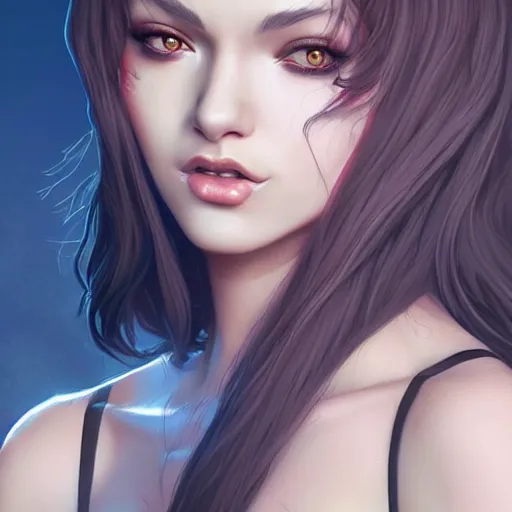 Image similar to beautiful female werewolf, digital painting, concept art, highly detailed, smooth, art by artgerm and ilya kuvshinov