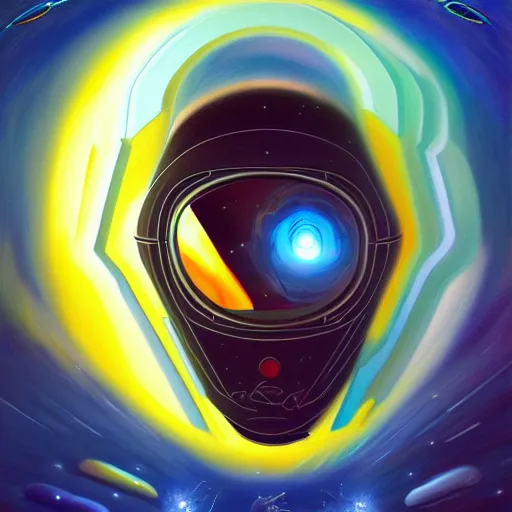 Image similar to cool mech spaceman surfing, isometric scifi astral spirit space journey in oil painting, pulled into the spiral vortex, trending on artstation, award winning, emotional, highly detailed ethereal isometric surrealist art