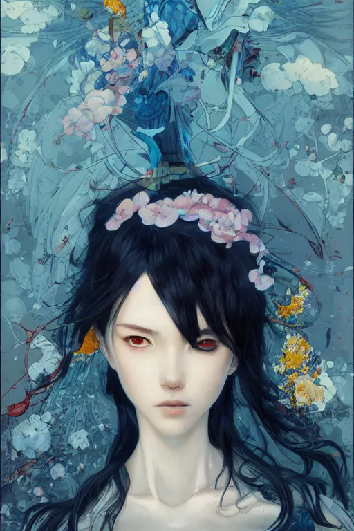 Image similar to beautiful girl, soft light painted by james jean and katsuhiro otomo and erik jones, inspired by evangeleon anime, smooth face feature, intricate oil painting, high detail illustration, sharp high detail, manga and anime 1 9 9 9