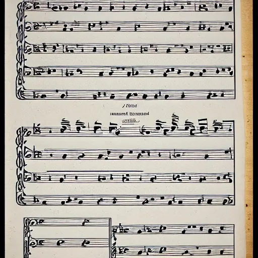 Image similar to a legible piece of sheet music